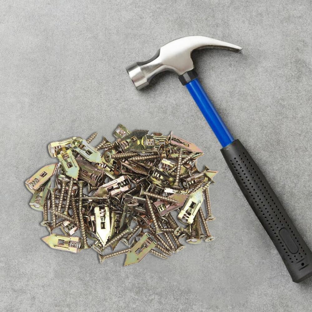 Expansion Screw, 2025 Upgraded Self-Drilling Anchors Screws, Self Drilling Drywall Anchors with Screws, Drywall Anchors and Screw Kit, Easy Application No Drill or Holes in Wall.