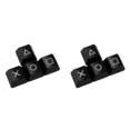 thumbnail image 1 of 2X Touches Capuchon vers le Bas, Clavier Mécanique Pbt Touches Bouton Wadd Dye Sub Tech R4 R3 R2 R1-Noir, 1 of 4