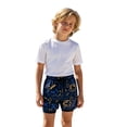 thumbnail image 2 of Boys Swim Trunks with Compression Liner Elastic Waist Comfortable Casual Board Shorts Boy Bathing Suit Black Size 4-5 Years, 2 of 6