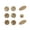 Brown, variant on 9 Pcs Saxophone Key Buttons Inlays for Alto Tenor Soprano Sax Replacement Parts