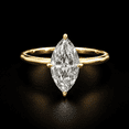 thumbnail image 2 of Diiro Marquise Cut Moissanite Engagement Ring for Women, Vermeil Yellow Gold Solitaire Ring, Classic Look 4 Prong Wedding Ring, Promise Ring, Minimalist Bridal Jewelry, 2 of 8