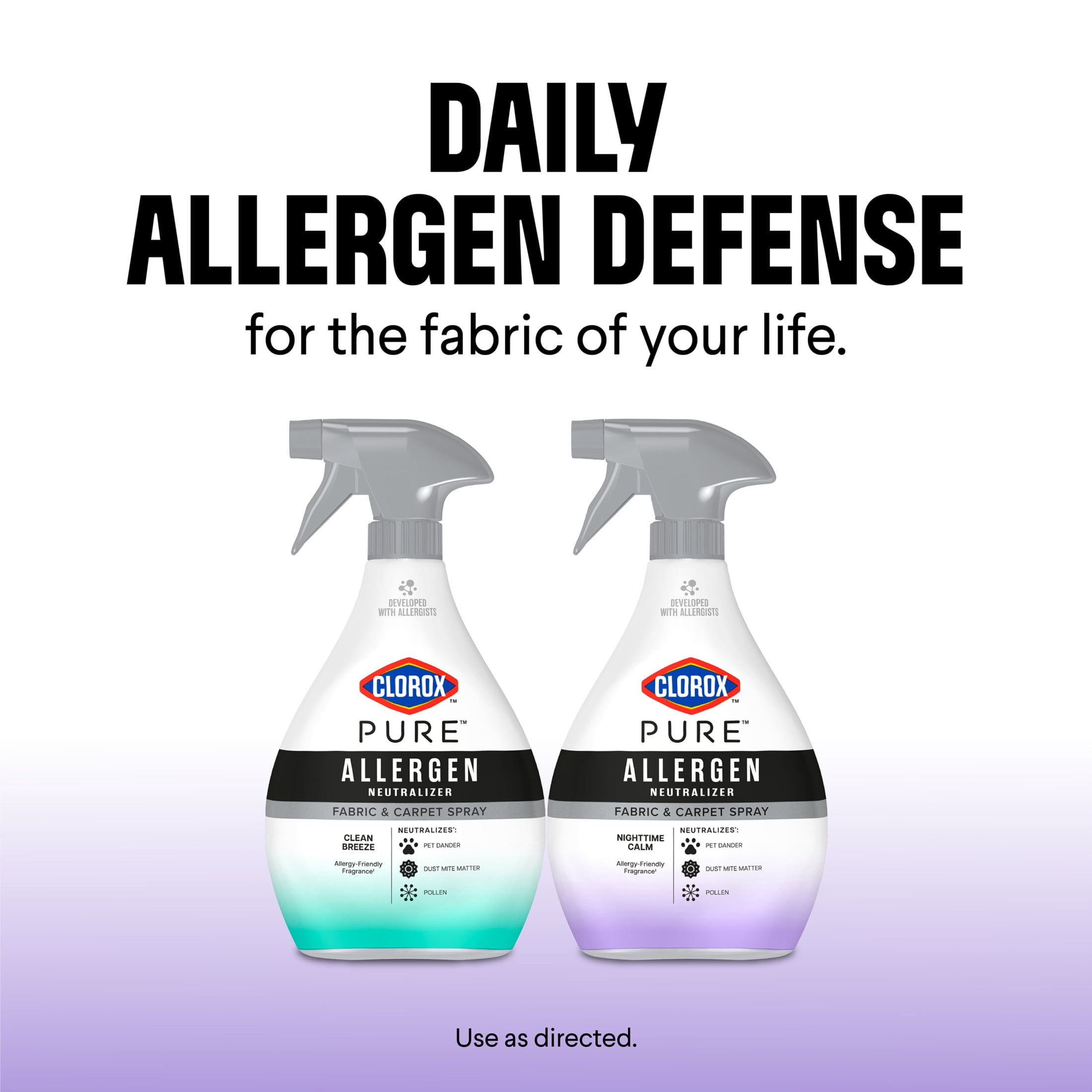 Clorox PURE Nighttime Calm Fabric and Carpet Allergen Neutralizer Spray, 26 fl. oz.