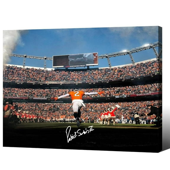 Framed 2025 Rugby Star Patrick Surtain II Poster For Kids Bedroom Wall Decor-Football Superstar Signed Posters Canvas Art Print Picture For Fans Boy Teen Gifts