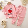 thumbnail image 2 of TOWED22 Little Big Boys Girls Pajamas Set Kids PJs Cotton Fall Winter Sleepwear 6-12 Months 12-24 Months 2t 3t 4t 5t 6t 7t 8t 9t Children,Red,6-12 M, 2 of 6