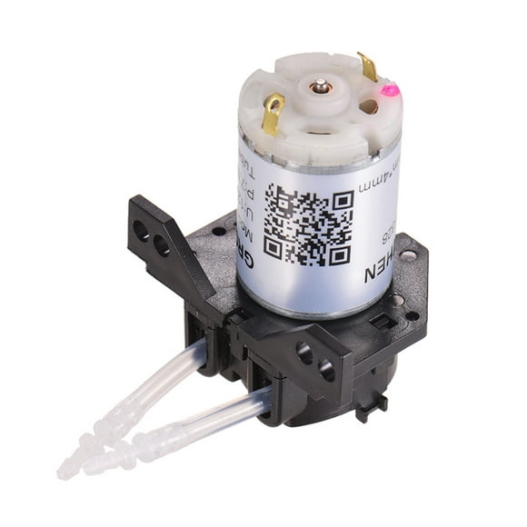 GROTHEN DC 12V Bomba dosificadora Bomba peristáltica Mini agua Bomba líquida Cabezal de tubo peristá Tomshoo Negro 2X4mm