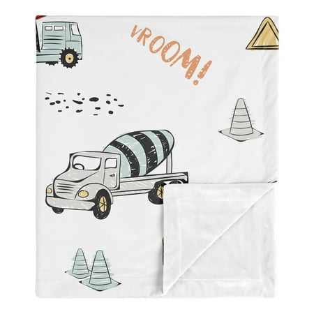 UPC: 0846480073109 | Construction Truck Security Baby Blanket by Sweet Jojo Designs