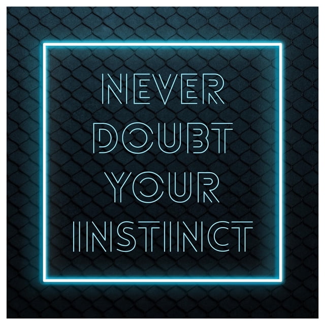 Letrero De Neón Con Relieve 3D Never Doubt Your Instinct Para Decoración Oficina, Brillo Ajustable, 30cm