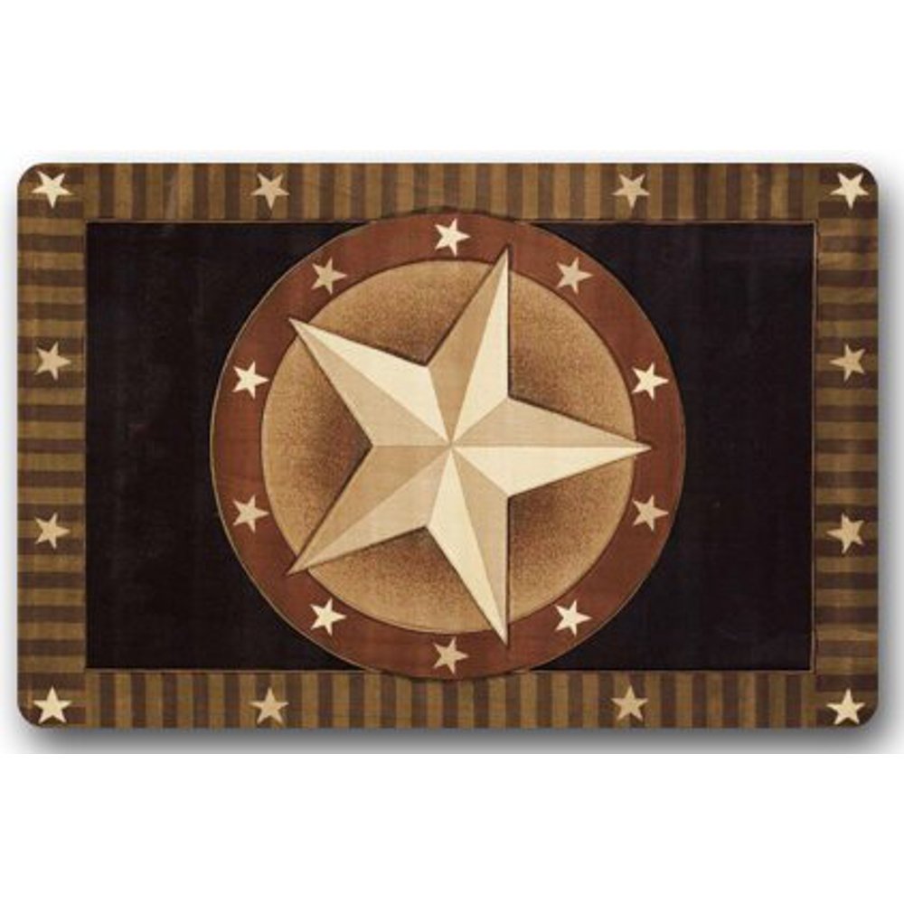 WinHome Western Texas Star Doormat Floor Mats Rugs Outdoors/Indoor