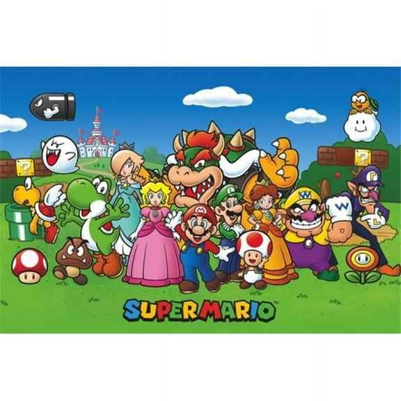 Posterazzi  Super Mario - Animated Poster Print - 36 x 24 in.