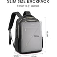 thumbnail image 3 of Lovevook Laptop Backpack for Women, Stylish Business Travel Work Bag with USB Charging Port, Water-Resistant Nurse Teacher College Computer Bag Daypack Fits up 15.6" Laptop, 3 of 7