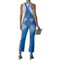 thumbnail image 7 of luvamia Women Denim Bib Overalls Ripped Jeans Adjustable Jumpsuit Rompers, Size S-2XL, 7 of 7