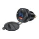 thumbnail image 1 of PD Adaptador de enchufe de cargador USB Dual, 5v, 3a, 12v, 24v, para coche, motocicleta, moto y bicicleta, 1 of 5