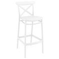 thumbnail image 1 of Compamia Cross Tabouret de Bar Contemporain Intérieur Extérieur - Ensemble de 1, Blanc, 1 of 6