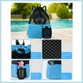 thumbnail image 5 of Hiroekza Drawstring Backpack for Women Waterproof Mesh Beach Gym Bag with Wet Pocket - 18.5x15.74x1.18 in - Swim Mesh Bag for Beach, Gym, Travel Blue, 5 of 7