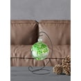 thumbnail image 2 of Art Glass Designs Tree of Life Celtic Hand-Blown Gazing Glass Ball with Stand - 9" - Green, 2 of 5