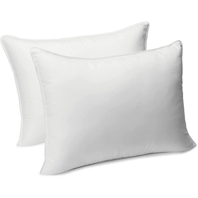 Down Alternative Bed Pillows Medium Density for Back and Side Sleepers