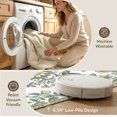 thumbnail image 5 of ODIKA 8'x10' Washable Area Rug Long Perched Sage Symmetrical Bathroom Extra Bathmat Bathroon for King Size Bedroom Under Bed, Master Suite, Non-Shedding, Easy Care, 5 of 7