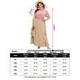 thumbnail image 5 of Women Plus Size Wrap Maxi Dress Short Flutter Sleeves Empire Waist Split A Line Boho Casual Dress, 5 of 5