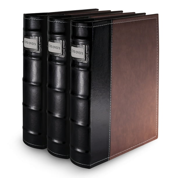 BellagioItalia CD/DVD Storage Binder Brown Leather 144Disc