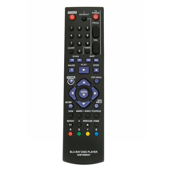 New AKB73095401 Replaced Blu-ray Remote for LG BD550 BD555 BD611 BD620C BD630C