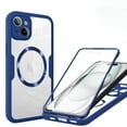 thumbnail image 1 of ChicShell Magnetic For iPhone 12 Case,Full-Body Phone case with Built-in Glass Screen Protector Military Drop Proof iPhone 12 Cover - Blue, 1 of 7