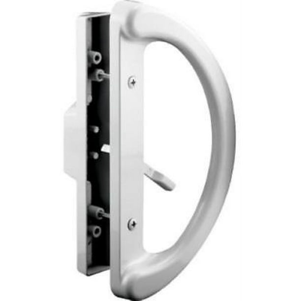 White Sliding Patio Door Handle Set 1 Inside Pull With Thumb Latch