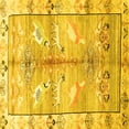 thumbnail image 1 of Ahgly Company Machine Washable Indoor Square Persian Yellow Traditional Area Rugs, 6' Square, 1 of 4