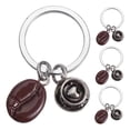 thumbnail image 6 of OUNONA 4pcs Alloy Heart Coffee Cup Coffee Bean Keychains For Backpacks And Bags Cute And Creative For Purse Backpack Bag, 6 of 7