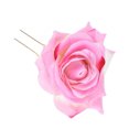 thumbnail image 3 of KAKOWELY 4 pinzas para el pelo con forma de U de flor y rosa, para fiestas hawaianas (rosa), 3 of 5