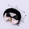 thumbnail image 3 of Faux Fur Bear Ears Hair Clip Sweet Double Bowknot Bell Lolita Cosplay Hairpins, 3 of 20