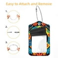 thumbnail image 2 of Peace Sign Square PU Leather Luggage Tags, 2 Pack, with Privacy Cover and Stainless Steel Ring - Suitable for Travel, Backpack, Handbag - Bag Tags, Handbag Tags, 2 of 7