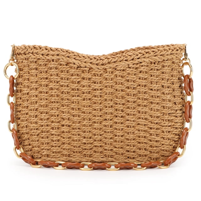 Bolso de paja GOKTOW tejido con rafia para playa