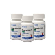 Major Bisacodyl USP Stimulant Laxative Coated Tablets, 5 mg, 1000 Count, 3 Pack