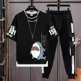 thumbnail image 5 of Ropa para hombre Trajes deportivos con alfabeto Pantalones jogger Conjuntos Camiseta estampada Hombre Top blanco Novedad en chándal a juego Tendencia verano 2024, 5 of 5