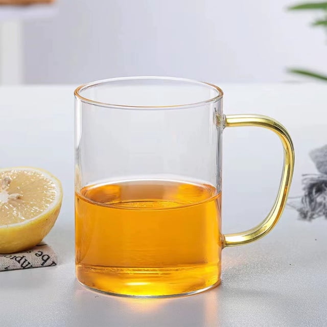 EGNMCR Kitchen Gadgets, Kitchen Accessories, Kitchen Utensils, Kitchen Tool High-borosilicate Glass Cup Heatproof Cup Household Milk Tea Cup Beverage And Coffee Cup With Handle Glass Cup