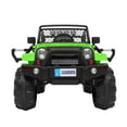 thumbnail image 3 of UBesGoo 12V Kids Battery Truck Powered Electric Rugged 4-Wheeler Ride-On Car with LED Headlights, Music, Remote Control - Green, 3 of 11