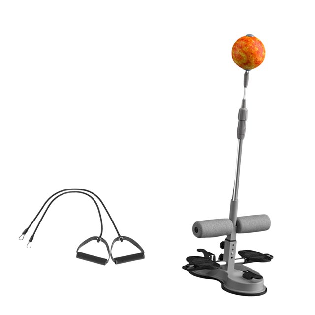 Barra de abdominales, pelota de reacción de boxeo, pelota de boxeo de altura ajustable, dispositivo de asistencia para ejercicios de abdominales para Cuerda fina gris