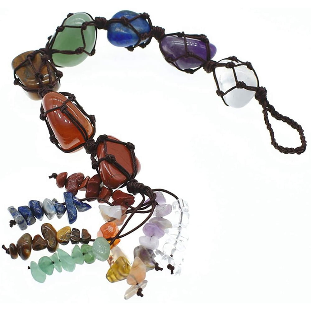 Details about   7 Chakra Gemstones Healing Feng Shui Crystals Window Car Decorations Hanging Orn 