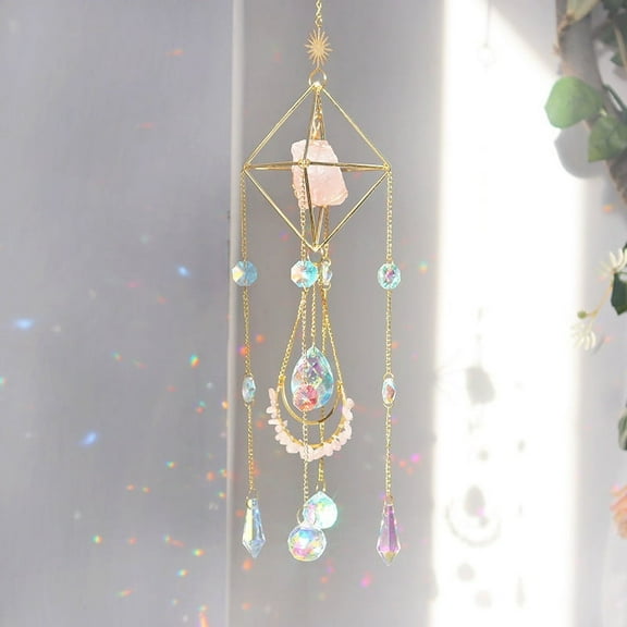Zhuge Sun Catcher Crystal Prisms Ball Hanging Ornament for Window Garden Christmas Decor-B14
