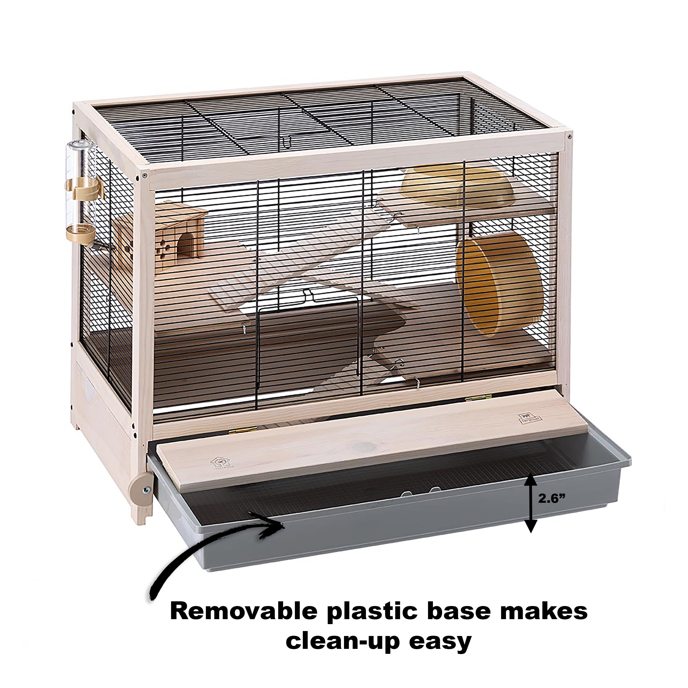 suspensie elf Slijm Ferplast Hamsterville Hamster Cage | Natural Wood Hamster Cage Includes ALL  Accessories | 23.6L x 13.4W x 19.3H Inches, 15 lbs. - Walmart.com