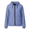 thumbnail image 2 of Cethrio Girls Waterproof Jackets, Zip up Outdoor Long Sleeve Lightweight Girls Windbreakers Purple Size 15-16 T, 2 of 8