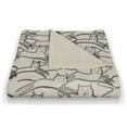thumbnail image 3 of Creative Products Leaping Cat Pattern II 50 x 60 Coral Fleece Blanket, 3 of 3