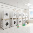 thumbnail image 2 of Dryer Stand Height Adjustable Portable Stacking Kit for Washing Machine Tumble Dryer, Storage Rack Over Washing Machine Storage Unit, 300KG Load Capacity,Black~3, 2 of 8