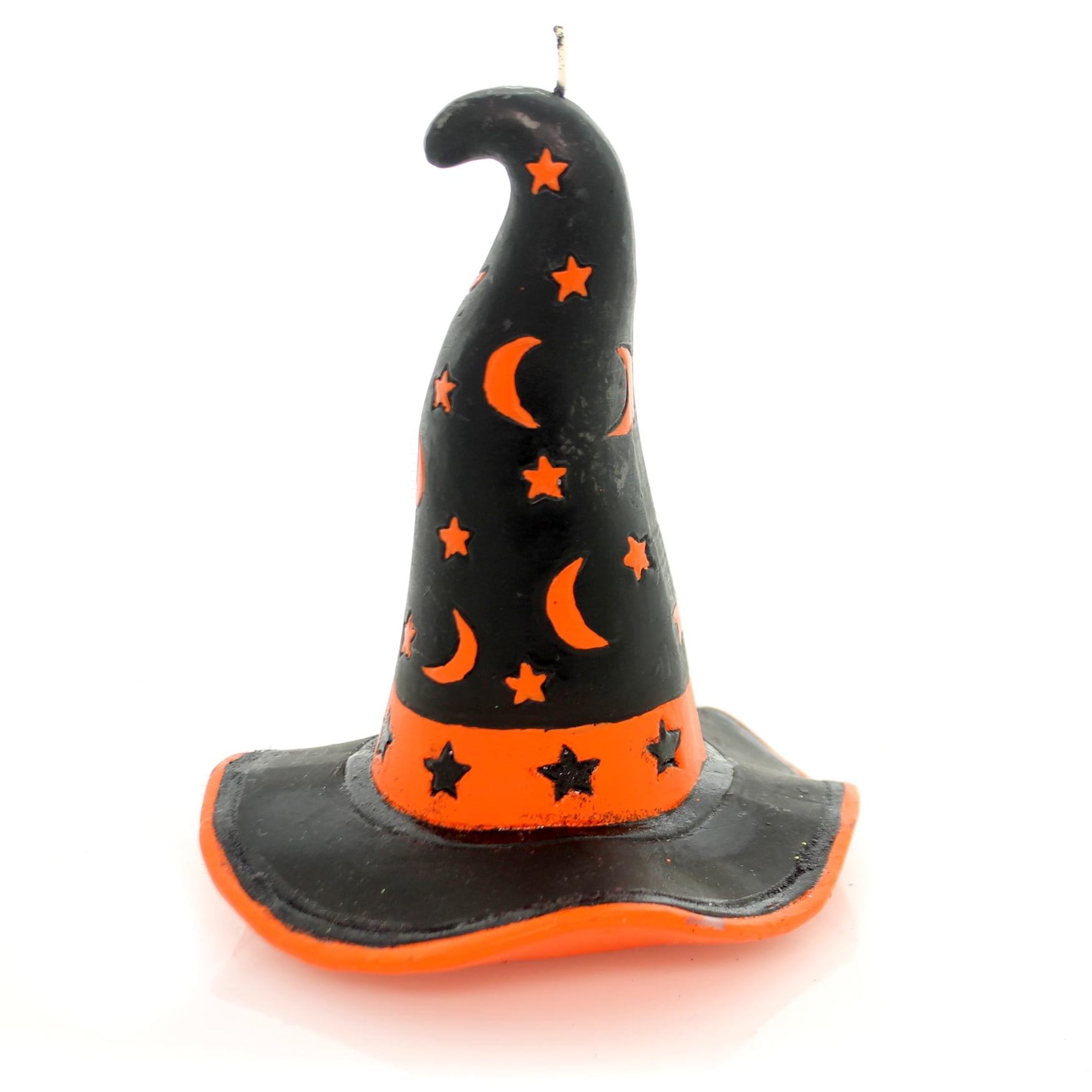 Halloween WITCH'S HAT CANDLE Wax Moon Stars Luminary Ta197