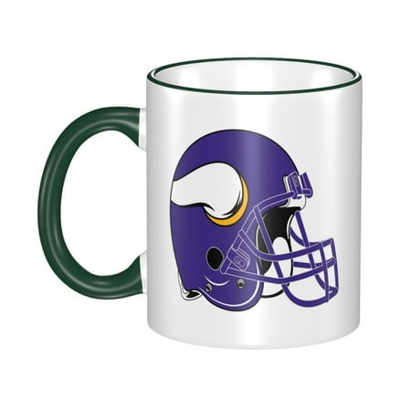 

Minnesota_Vikings 11 Oz Originality Coffee Mugs Large Water Mugs With Handle Porcelain Coffee Cup Thank You Gifts For Mom Dad And Friends Dark Green