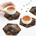 thumbnail image 5 of Kdxio Cute Fallen Leaf Koala Funny Coasters,4 Pcs Leather Coasters,Housewarming Gifts,Protect Furniture from Water Marks Scratch and Damage, 5 of 6