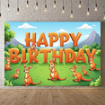thumbnail image 7 of Yatrandify Colorful Design Happy Birthday Banner Kangaroo Theme Kids Decoration Celebration Backdrop for Birthday Party Event Holiday, 7 of 7