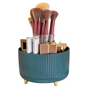360-Degree Rotating Pencil Holder for Desk, Desk Organizers and Accessories with 5 Compartments for Office,Home,Dark Green
