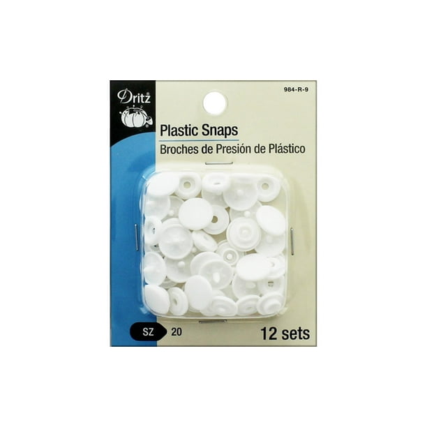 Dritz Snaps Plastic Size 20 Round White