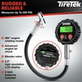 thumbnail image 3 of Medidor Digital de Presión de Neumáticos TireTek 200 PSI Acero Inoxidable, 3 of 6